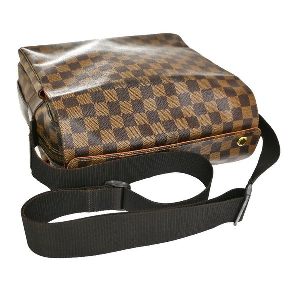 LOUIS VUITTON Naviglio Shoulder Bag Damier Ebene Leather Brown N45255 86YD629 - Picture 3 of 16